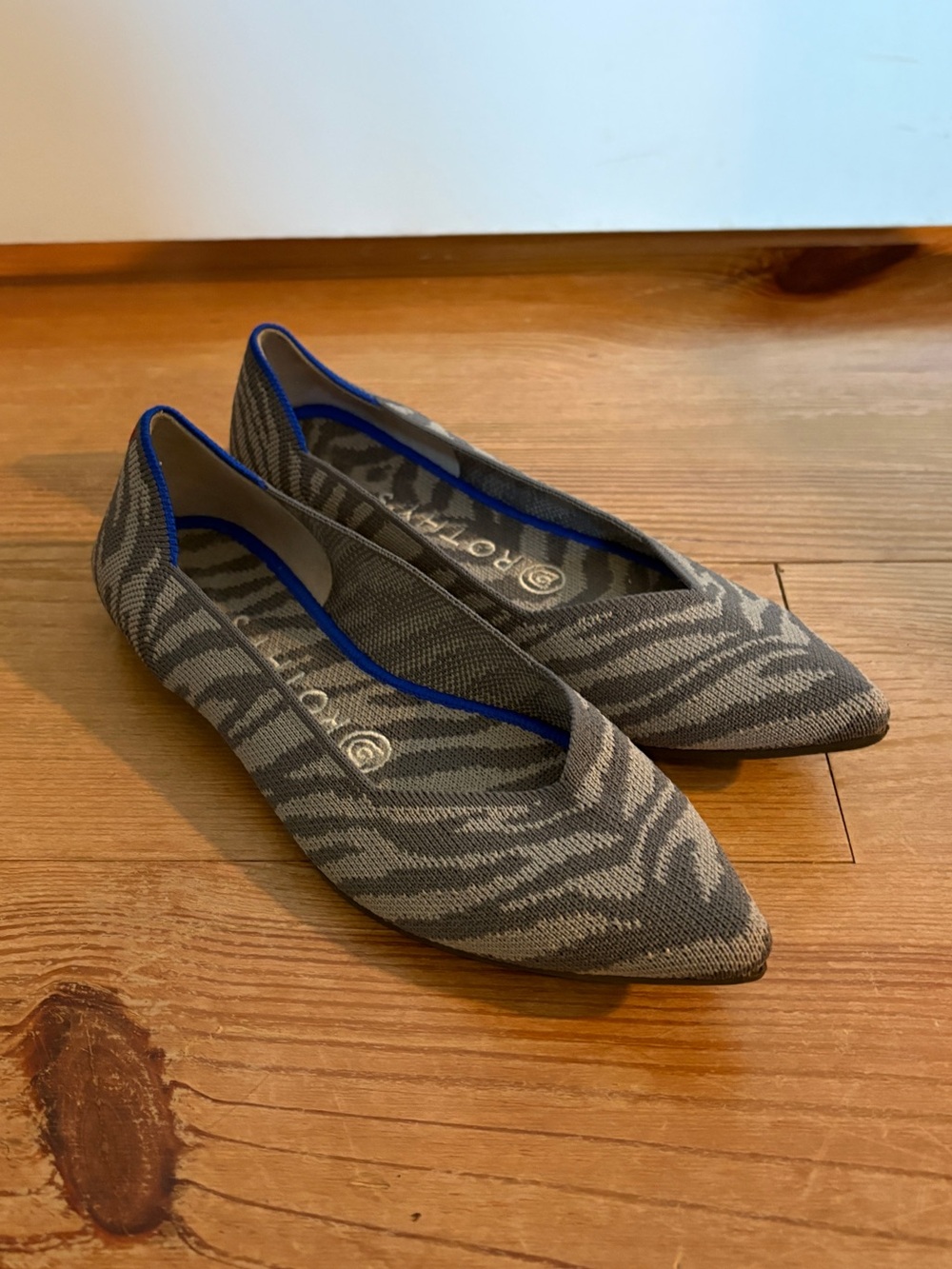 Rothy’s zebra point toe flats